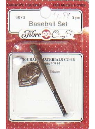 Baseball set by Fibre Craft, 3 pc 6073