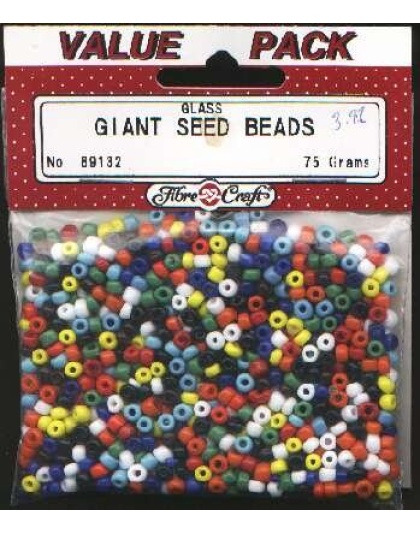 Fibre Crafts glass giant seed beads value pack