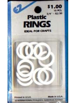 Plastic rings 3/4 inch - 52/30, 10 pcs.