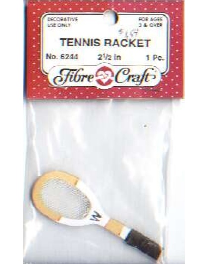 Tennis racket by Fibre Craft, 1pc 21/2 inch, 6244