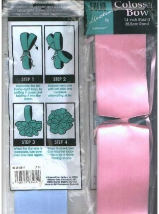 Colossal bow 14 inch round BLUEandPINK