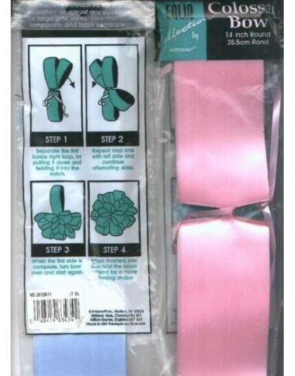 Colossal bow 14 inch round PINK