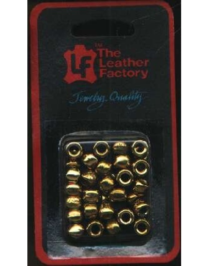 Leather Factory gold pony beads 30 pk