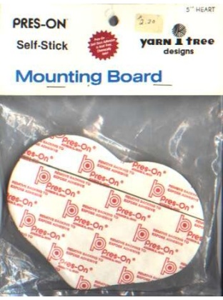 Mounting board Pres-on self-stick 5 inch heart