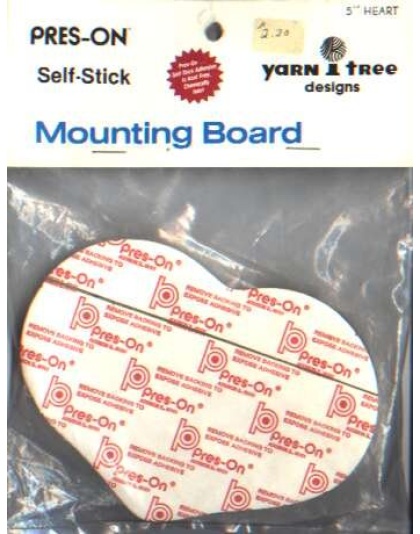 Mounting board Pres-on self-stick 5 inch heart