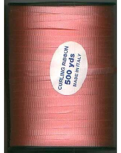Poly curling ribbon PINK 9/16 inch by 500 yards