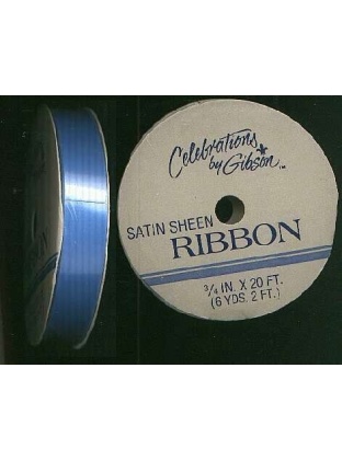 Satin sheen ribbon 3/4 in. x 20 ft. LIGHT BLUE