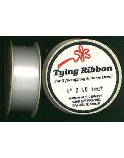 Tying ribbon 1 in. x 10 ft WHITE