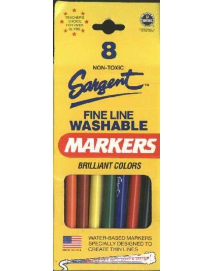 Washable 8 colors markers