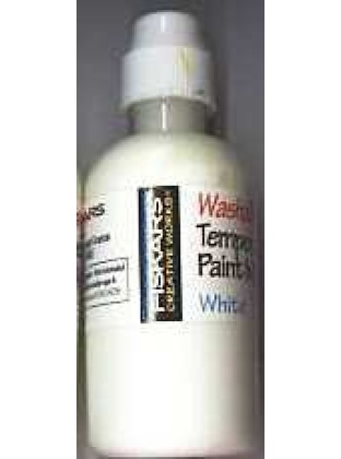 Washable Tempera paint - White. Tempera Paint Markers. 2 fl. oz. These are washable (soap and water cleanup), easy to use (just squeeze and paint). A great set for the crafter, schooler or teacher!