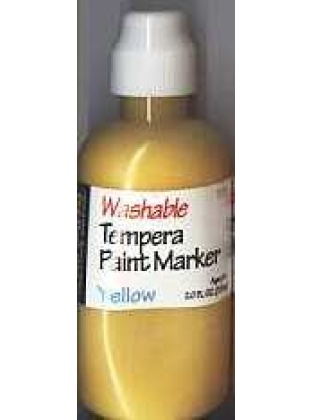 Washable Tempera paint - Yellow. Tempera Paint Markers. 2 fl. oz. These are washable (soap and water cleanup), easy to use (just squeeze and paint). A great set for the crafter, schooler or teacher!