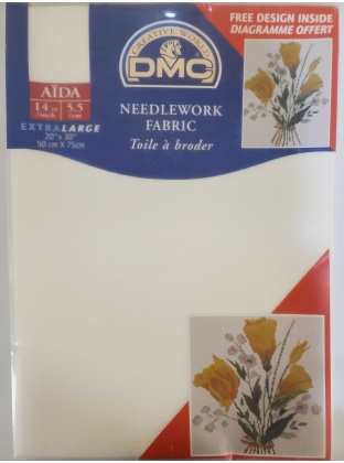 Aida Needlework Fabric 14 Count 20x30 White