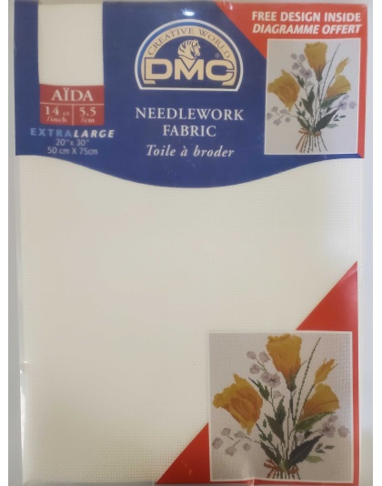 Aida Needlework Fabric 14 Count 20x30 White