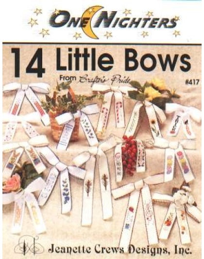 14 Little bows from crafter's pride, one nighters CrossStitch booklet