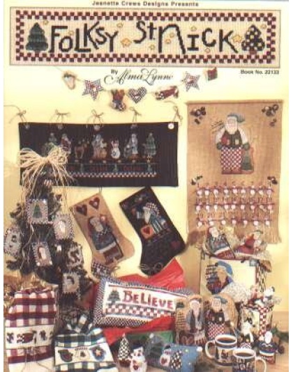 Folksy St. Nick by Alma Lynne CrossStitch book 22133 *LAST ONE*