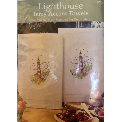 Lighthouse Terry Accent Towels 16" x 25"