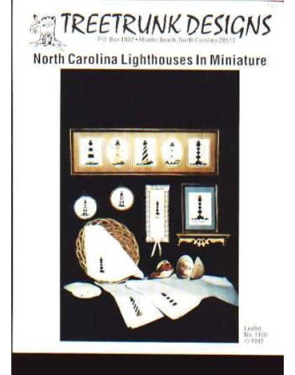 North Carolina lighthouses in miniature CrossStitch leaflet