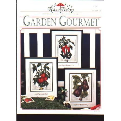 Raindrop designs, GARDEN GOURMET CrossStitch BOOK 21 pages!