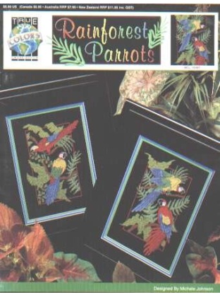 Rainforest parrots CrossStitch booklet by Michele Johnson LAST ONE