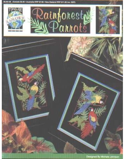 Rainforest parrots CrossStitch booklet by Michele Johnson LAST ONE