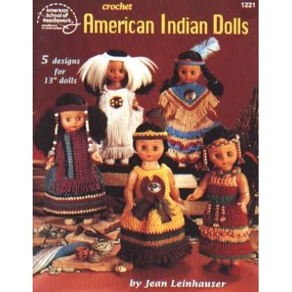 American Indian dolls to crochet, 5 designs and 17 pages! 1221
