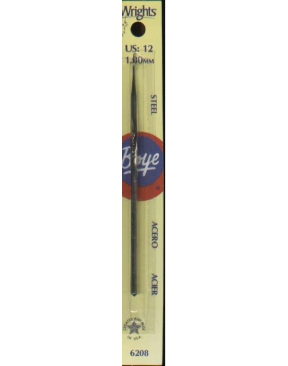 Steel crochet hook by Boye, US 12, 1.00mm