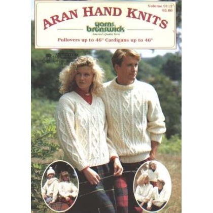 Aran hand knits, pullovers up to 46 inch, cardigans up to 46 inch 9112