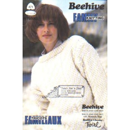 Beehive family knitting, 6 designs adult & children 471