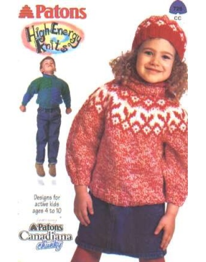 High energy knits, designs for active kids ages 4 to 10, 4 designs, 728