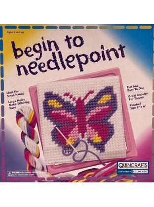 Quincrafts Butterfly Begin to Needlepoint 6" x 6"