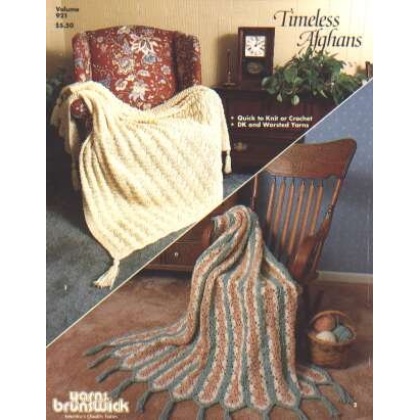 Timeless Afghans quick to knit or crochet, 6 designs 921