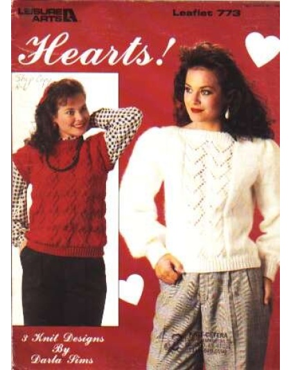 3 Heart knit designs to knit and crochet 773