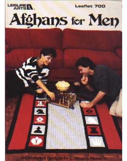 Afghans for men, Chessmen, 4 designs 700