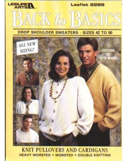 Back to basics, drop shoulder sweaters size 42-50 to knit and crochet 2289