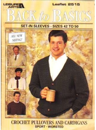 Back to basics set in sleeves size 42-50 pullover, cardigan to knit and crochet 2515