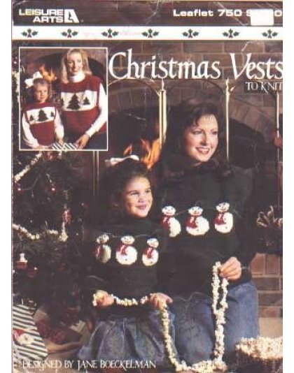 Christmas vests to knit and crochet 750