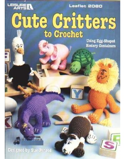 Cute critters to crochet using egg-shaped hosiery containers, 2080