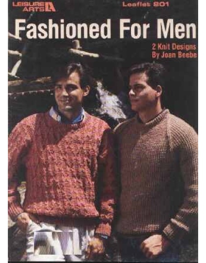 Fashioned for men, 2 knit designs to knit and crochet 801