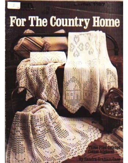 For the country home, 3 filet crochet cotton afghans, 1167