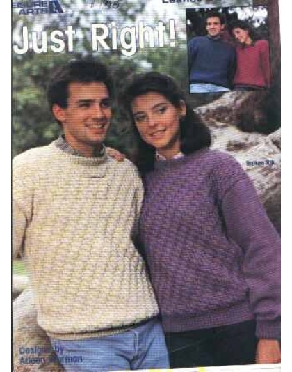 Just right broken rib, diagonal tweed to knit and crochet 564