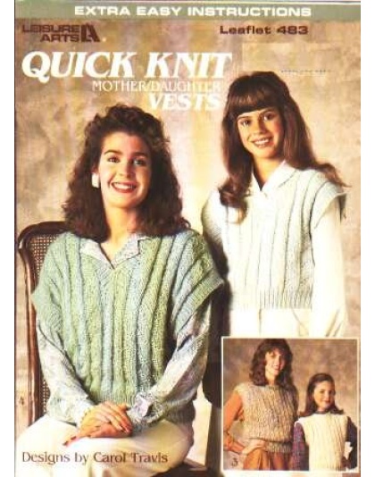 Quick knit mom and daughter vests to knit and crochet 483