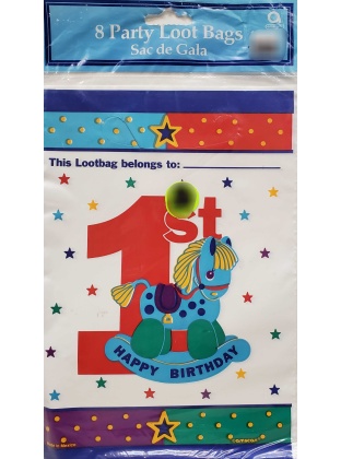 Amscan 1st Birthday Loot Bags - 8 count