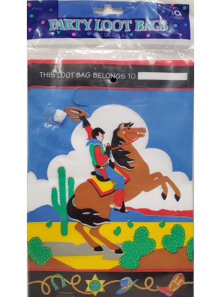 Amscan Cowboy Themed Loot Bags - 8 count