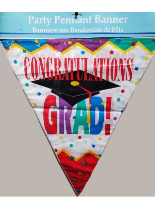Amscan Happy Congratulations Grad Party Pennant Banner