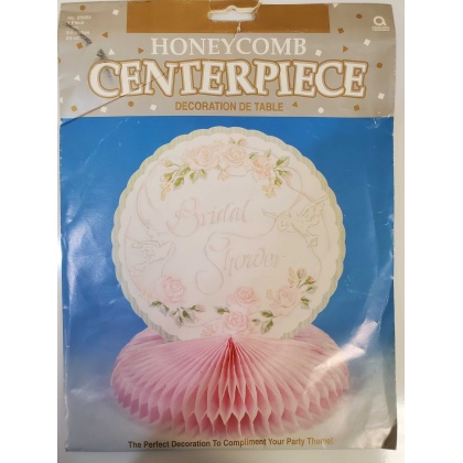 Amscan Honeycomb Centerpiece - Pink Bridal Shower Circle