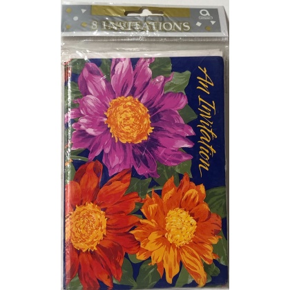 Amscan Painted Daisies Invitations - 8 Pack