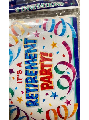 Amscan Retirement Party Invitations - 8 Pack