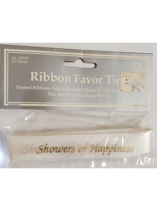 Amscan Ribbon Favor Ties - Showers of Happiness - 25 count
