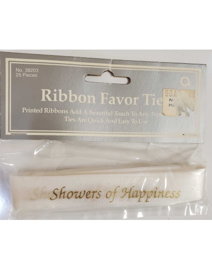 Amscan Ribbon Favor Ties - Showers of Happiness - 25 count