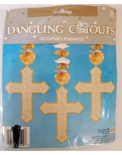 Christening Crosses Dangling Cutouts